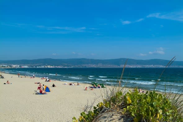 Sunny Beach with dunes, Black Sea, Bulgaria