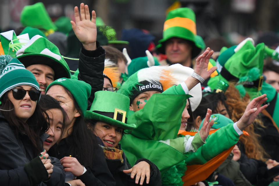 Participants during St Patrick's Day Parade 2019 in Dublin's city center. On Sunday, March 17, 2019, in Dublin, Ireland. (Photo by Artur Widak/NurPhoto via Getty Images)