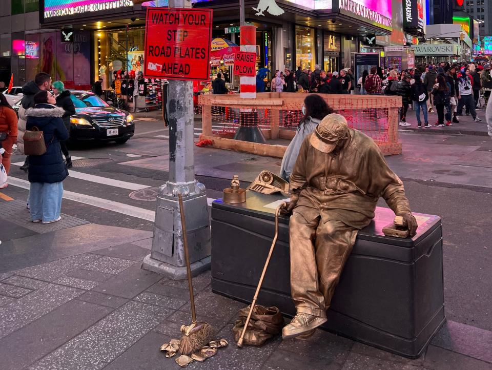 Construction at Times Square New York City disappointing photos