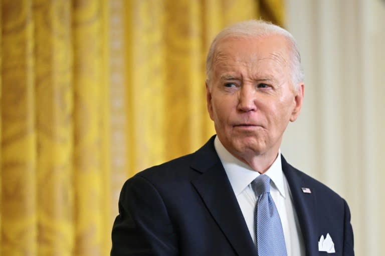 El presidente de Estados Unidos, Joe Biden, durante una conferencia de prensa en la Casa Blanca, en Washington, Estados Unidos, el 23 de mayo de 2024. (Mandel NGAN)