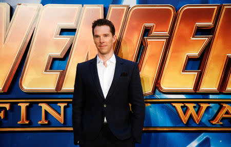 FILE PHOTO: Actor Benedict Cumberbatch attends the Avengers: Infinity War fan event in London, Britain April 8, 2018. REUTERS/Henry Nicholls/File Photo