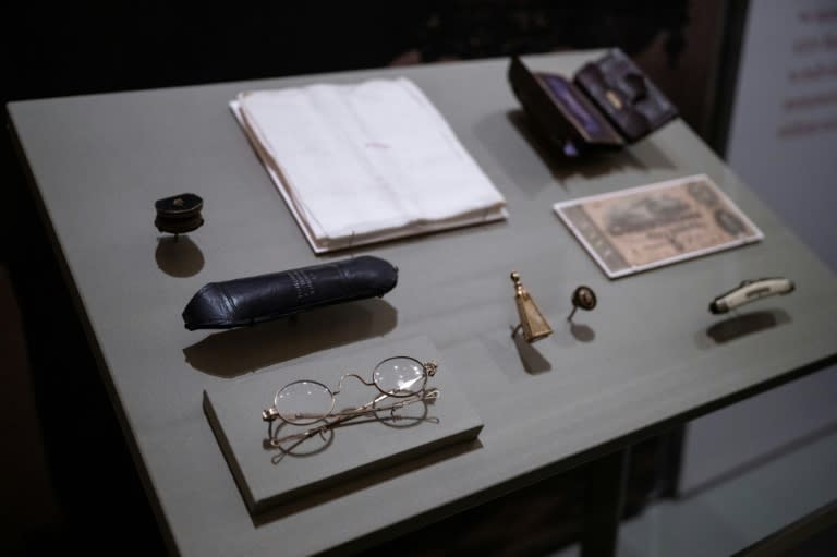 The contents of former US President Abraham Lincoln's pockets on the night he was assassinated (Drew ANGERER)