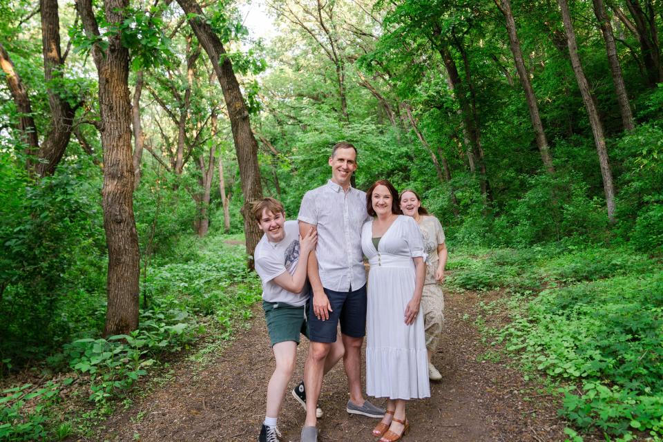 The Williams family, from left to right: Wyatt, Jeremy, Susan and Elliana.