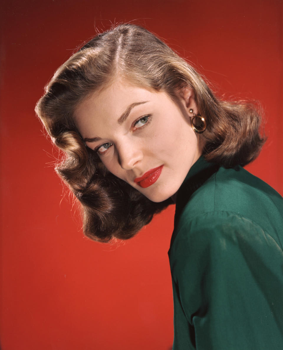 <span><span>Bacall's pin curls look good from any angle (1945)</span><span>HA/Cinema Publishers/The Hollywood/Shutterstock</span></span>