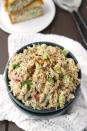 <p>This chicken salad alternative can be served on bread, as a sandwich, or on lettuce as a salad. </p><p><strong> Get the recipe at <a href="http://www.thehealthymaven.com/2014/11/leftover-turkey-cranberry-sauce-salad.html" rel="nofollow noopener" target="_blank" data-ylk="slk:The Healthy Maven.;elm:context_link;itc:0;sec:content-canvas" class="link ">The Healthy Maven.</a></strong> </p>