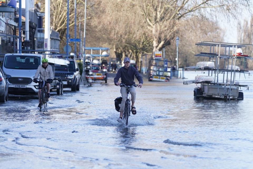 Storm Dudley swept through the UK in February (PA)