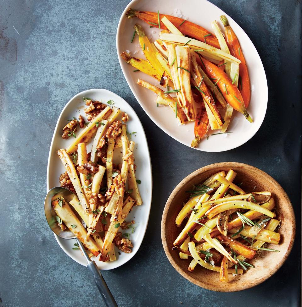 Roasted Parsnips with Rosemary, Garlic, and Parmesan
