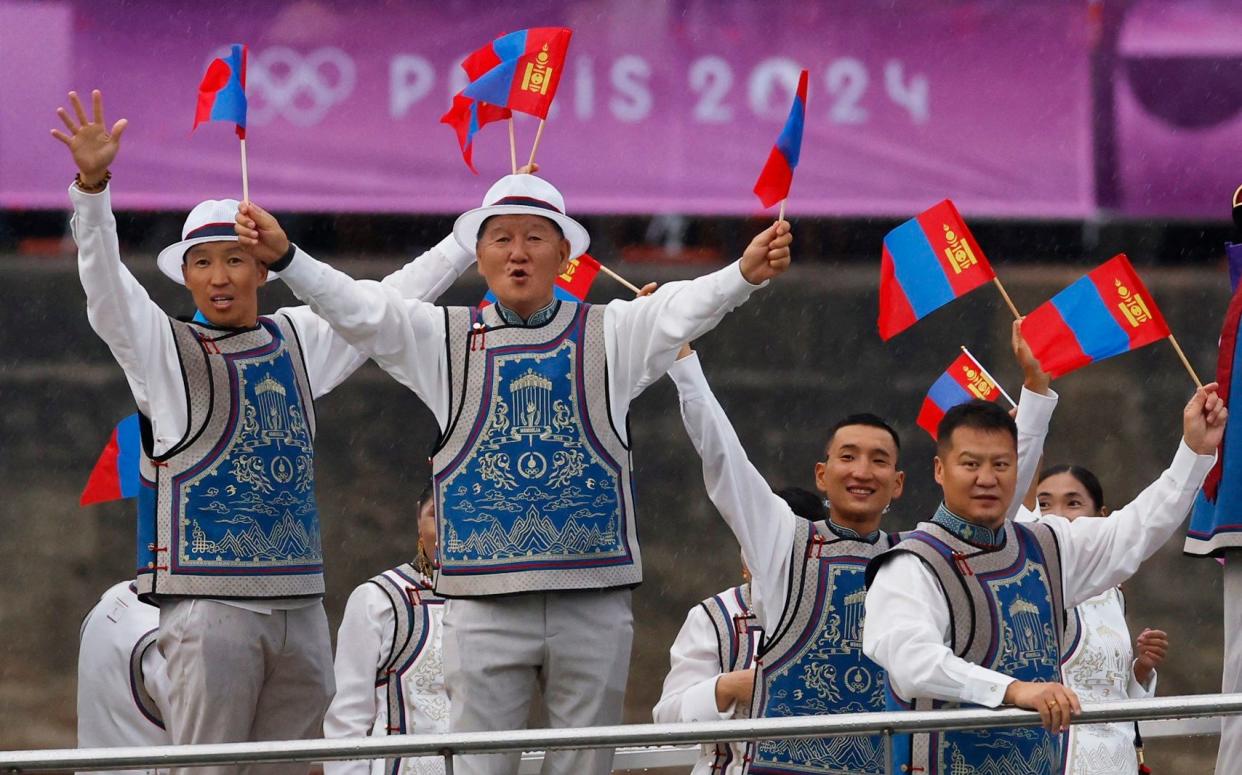 The brilliantly dressed Mongolia team