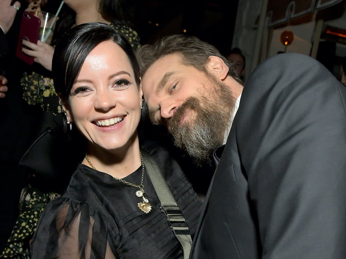 David Harbour and Lily Allen at the 2020 Netflix SAG after party (Getty Images for Netflix)