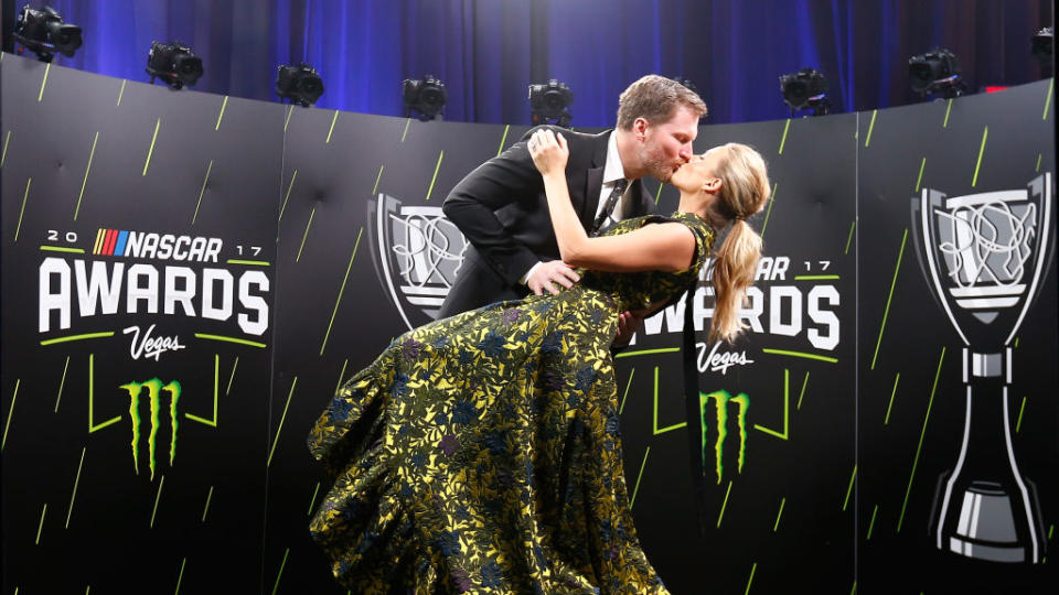 Dale Earnhardt Jr. and his wife Amy welcomed their first daughter on Tuesday. (Getty)