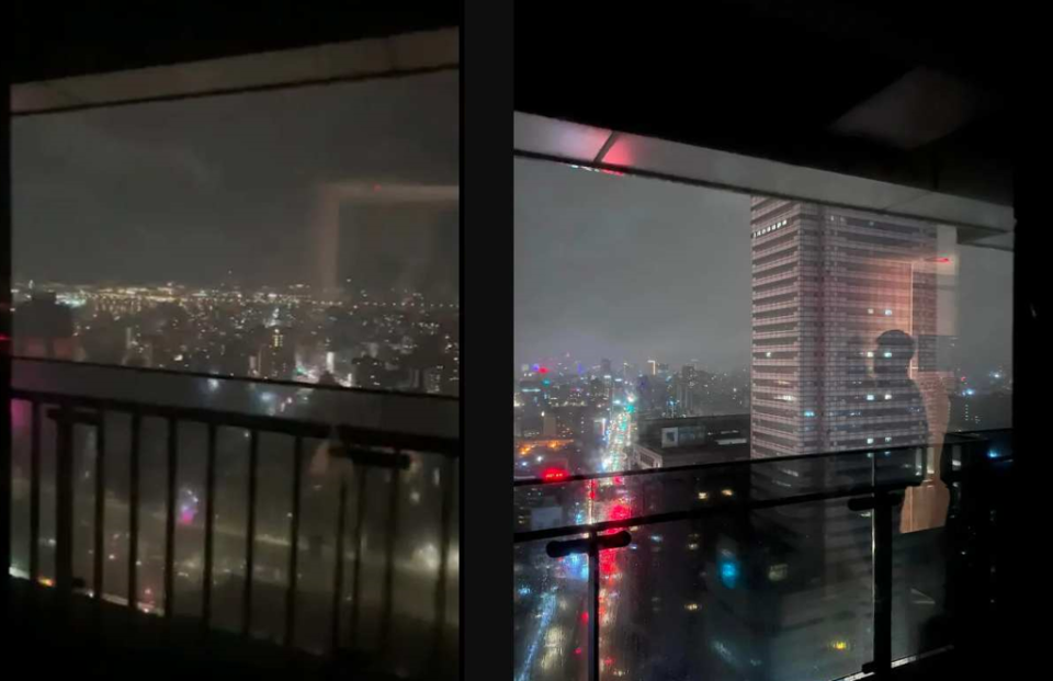 一名網友花1.3萬訂房想看台北101跨年煙火，結果入住卻看不到101。(翻攝自爆料公社)