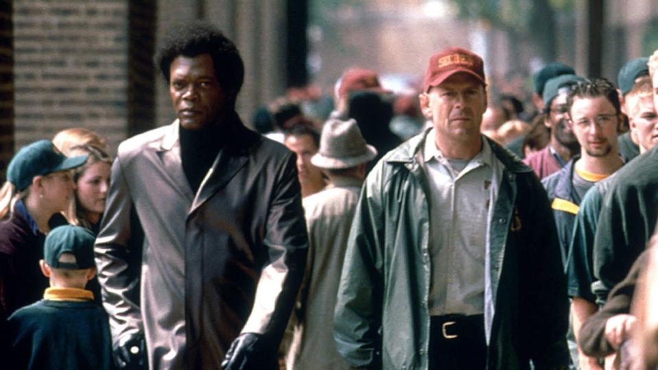 Samuel L Jack and Bruce Willis in Unbreakable. (Touchstone/Alamy)