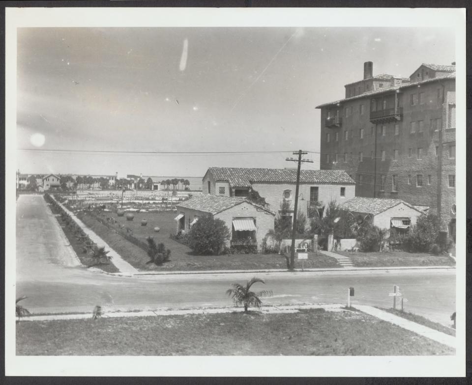 Owen Burns’ office building next to the El Vernona Hotel before it was converted into the Karl Bickel House.