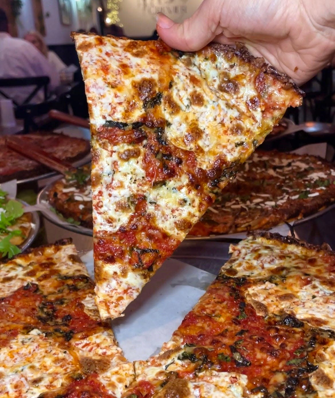 The "Thinny Thin" Margherita Pizza at Cafe Crevier.