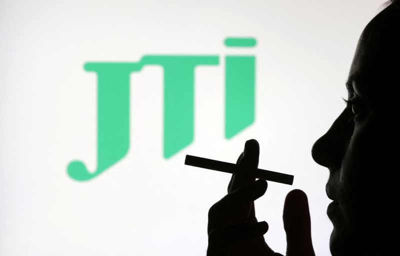 Illustration shows JTI (Japan Tobacco) logo