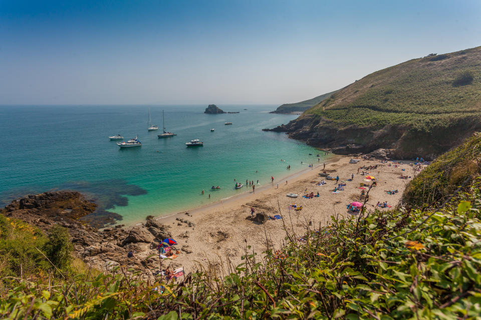 Herm’s pretty Belvoir Bay is a beautiful spot for a dip.