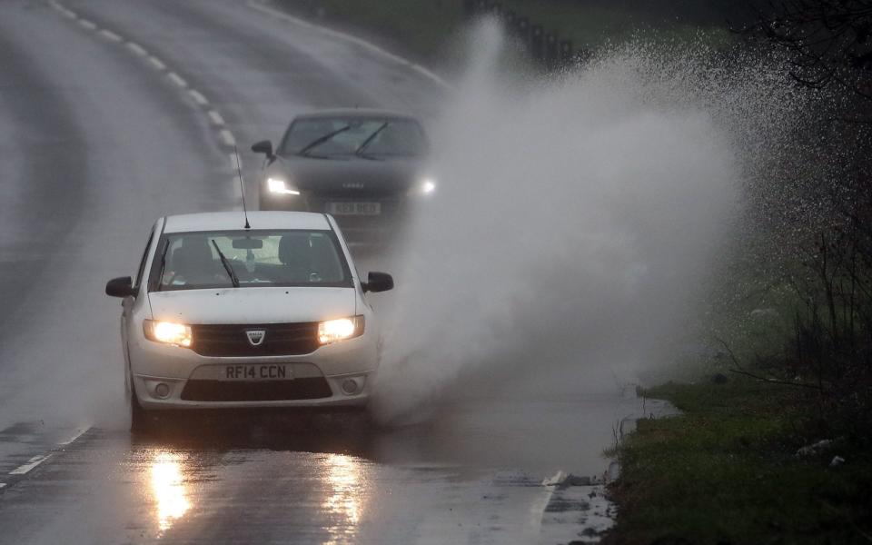 Heavy rain has caused some flooding in Canterbury, Kent - PA