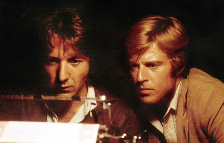 Robert Redford and Dustin Hoffman in 'All the President's Men,' 1976