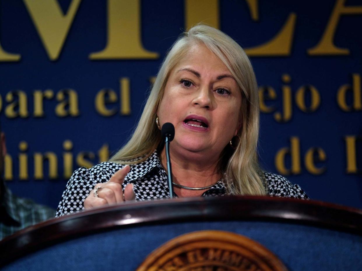 Puerto Rico Governor Wanda Vazquez speaks at a news conference in San Juan, Puerto Rico: REUTERS