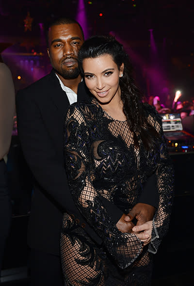 Kanye West and Kim Kardashian