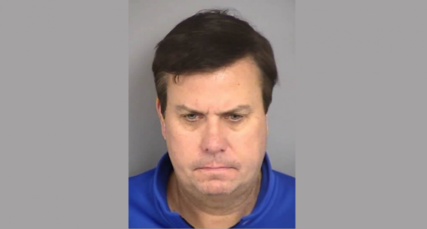 Las Vegas sportscaster Randy Howe was charged with masturbating at a slot machine in a bar. (North Las Vegas PD)
