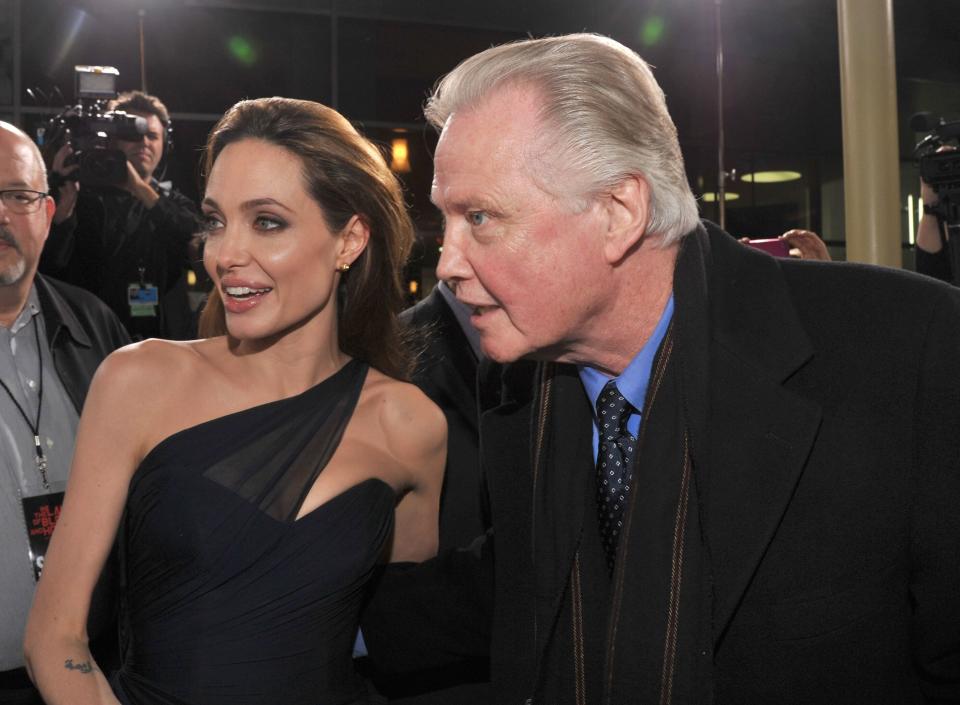 Angelina Jolie and Jon Voight at the premiere of "In the Land of Blood and Honey" in 2011.  (Photo: Lester Cohen via Getty Images)