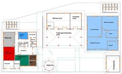 Blueprint of the orphanage Dan Torsiello and Jackie Jaramillo plan to build.