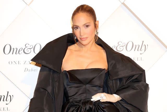 <p>Darren Gerrish/Getty</p> Jennifer Lopez in Dubai on Feb. 10, 2024