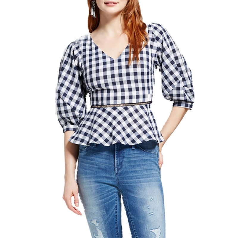 <p><a rel="nofollow noopener" href="http://rstyle.me/n/cnus9cjduw" target="_blank" data-ylk="slk:J By J.O.A. Gingham Peplum Top;elm:context_link;itc:0;sec:content-canvas" class="link ">J By J.O.A. Gingham Peplum Top</a>, $38</p>