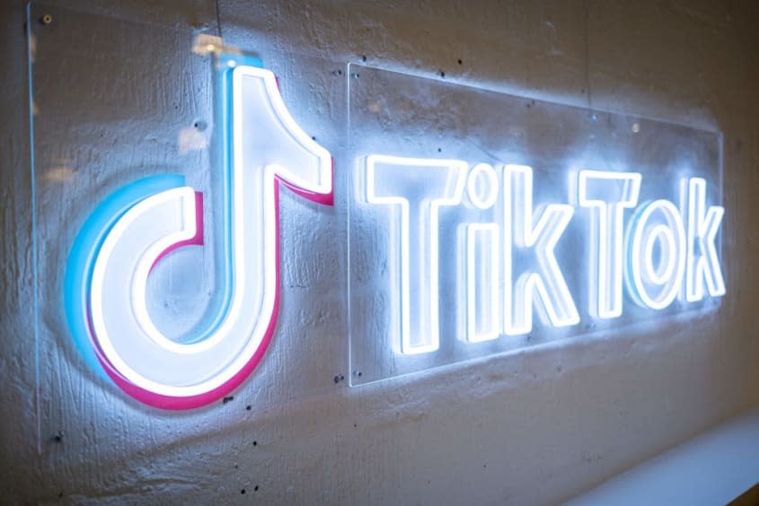 TikTok logo.