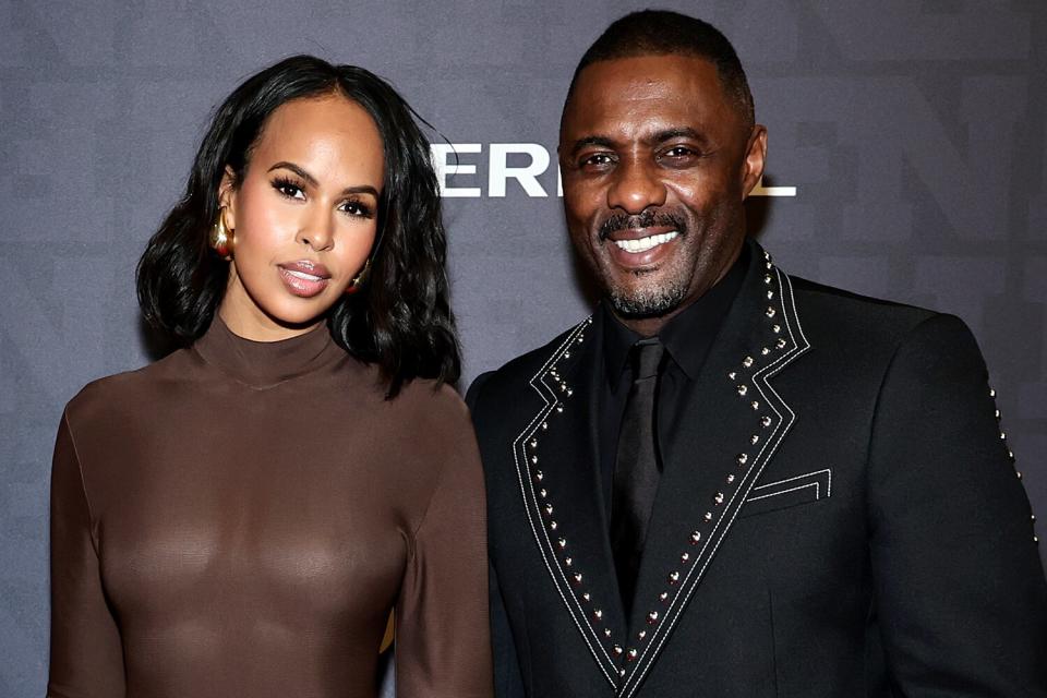 Sabrina Dhowre Elba and Idris Elba attend the 2022 Footwear News Achievement Awards