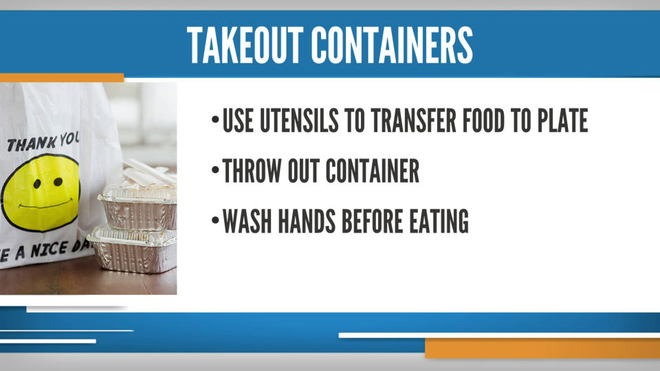 NBC investigative and consumer correspondent Vicky Nguyen provided guidelines for how to handle takeout containers.  (TODAY)