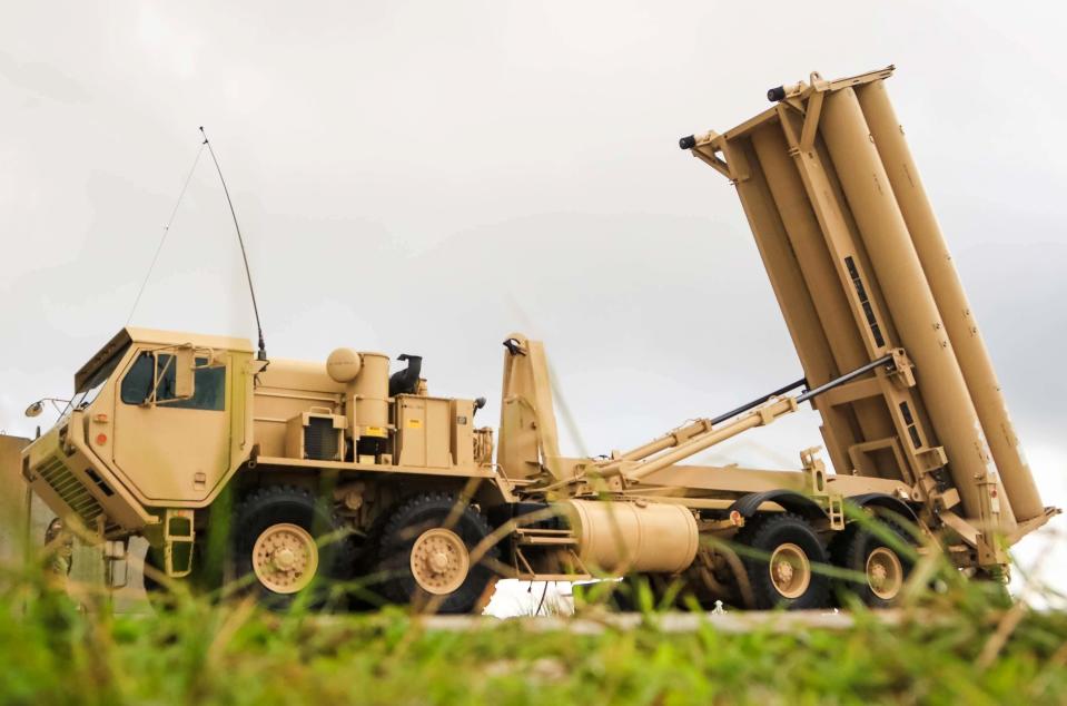 A US Army Terminal High Altitude Area Defense (THAAD) weapon.