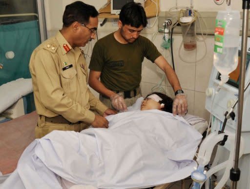 Pakistani army doctors treat injured Malala Yousafzai, 14, at an army hospital following an attack by gunmen in Peshawar. Malala was 11 when she wrote the blog on the BBC Urdu website, which at the time was anonymous. She also featured in two New York Times documentaries