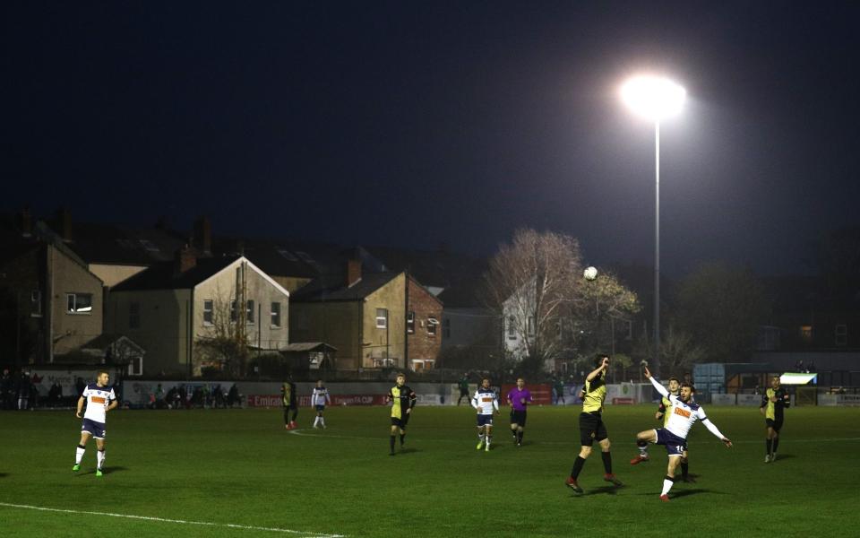 Marine FC's Rossett Park will host Spurs in the FA Cup and could host digital health passports - GETTY IMAGES