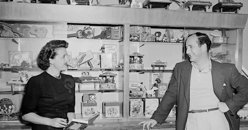 Founders, Ruth and Elliot Handler, join Harold “Matt” Matson to form Mattel.