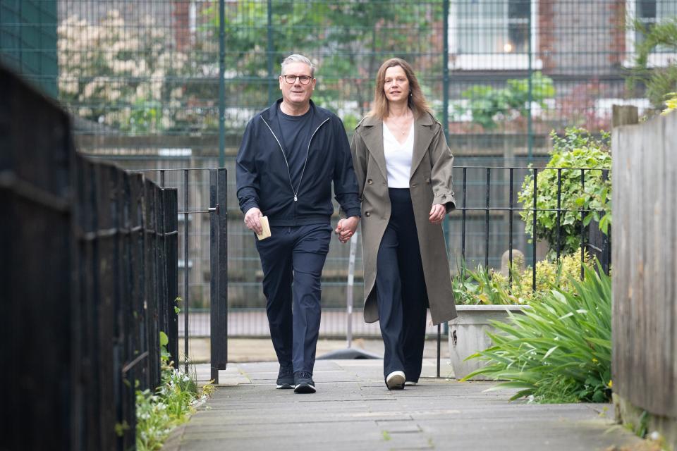 Labour leader Sir Keir Starmer and his wife, Victoria (PA Wire)