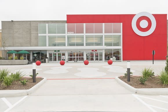 The outside of a Target store.