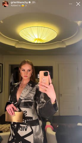 <p>Grier Henchy/Instagram</p> Grier Hammond Henchy on her Instagram story ahead of the 2024 TriBeCa Ball on April 1, 2024