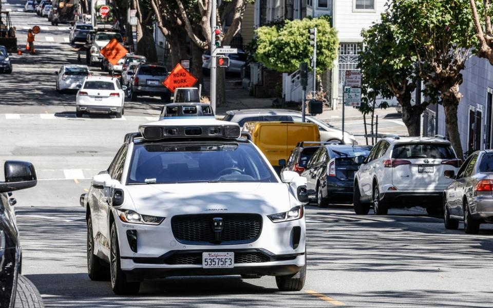 The Telegraph's James Titcomb rides in a Waymo self-driving vehicle in San Francisco, California