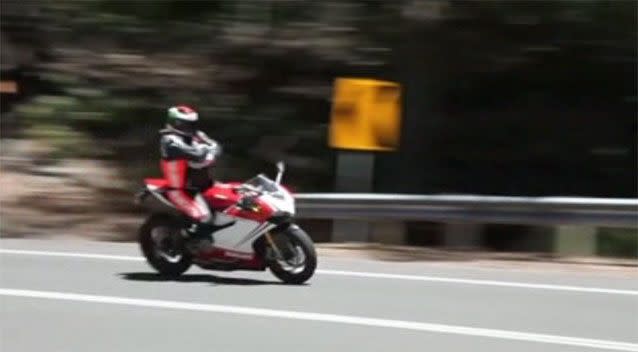 The riders go with no hands, but that's just the start. Source: 7 News