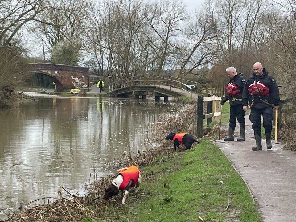 The search operation continues on the River Soar in Leicester (Matthew Cooper/PA Wire)