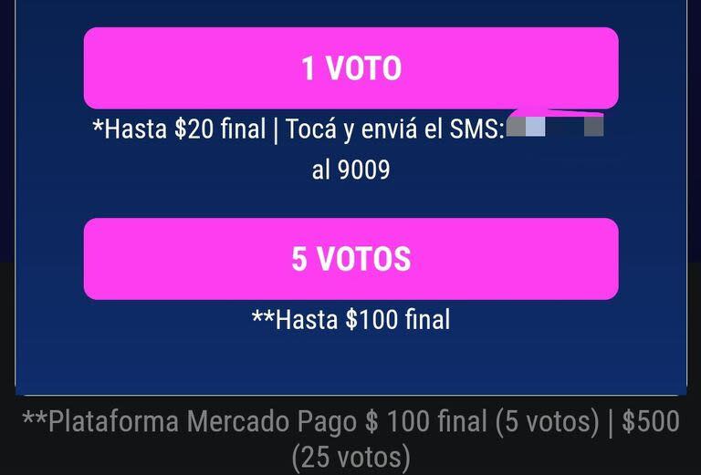 Las votaciones tienen un costo por cada una que se realiza