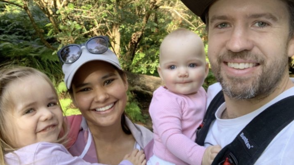 Lindsay Melbourne, her husband Luke and their two daughters.