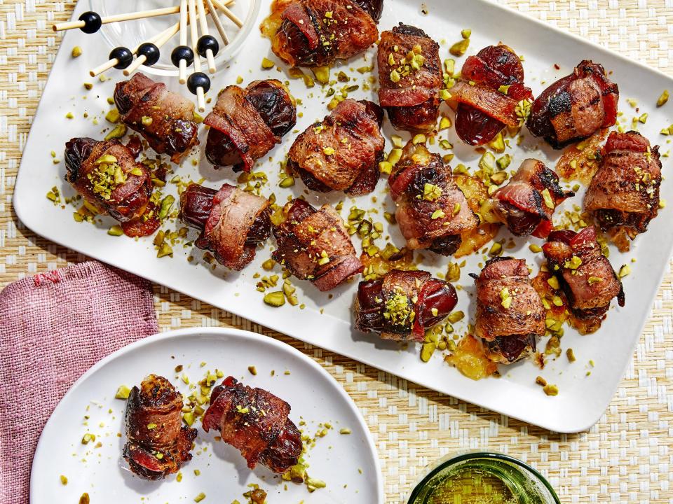 Bacon-Wrapped Grilled Dates with Brie