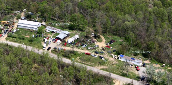 Arial view of Chris Rhoden Sr. home in 2016.