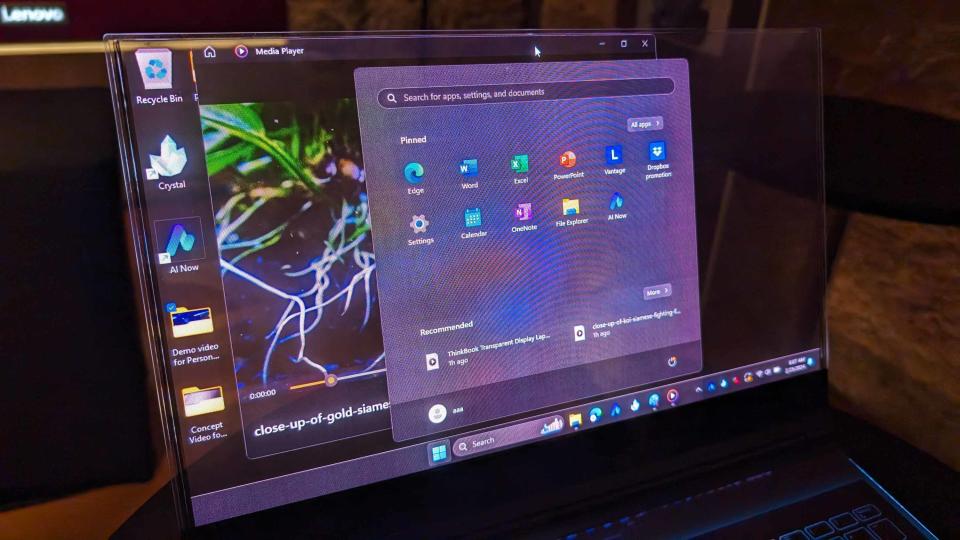 Lenov's proof-of-concept transparent PC