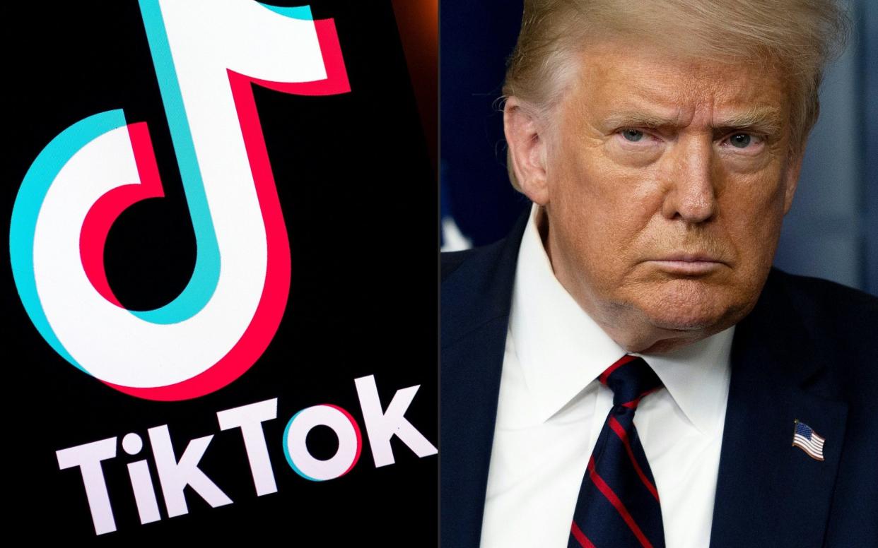 Trump passed an executive order banning TikTok in the US - GETTY IMAGES