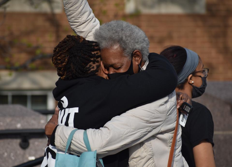 Demonstrators gathered Tuesday at Pittsburgh's Freedom Corner to celebrate and reflect on the Derek Chauvin guilty verdict before marching throughout the city.