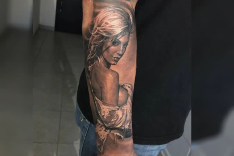 El tatuaje de Noelia Marzol que se hizo el papá de Barbie Vélez (Captura)